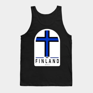 Finland Flag Sticker, For Finland Lovers Tank Top